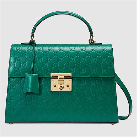 gucci padlock bag green